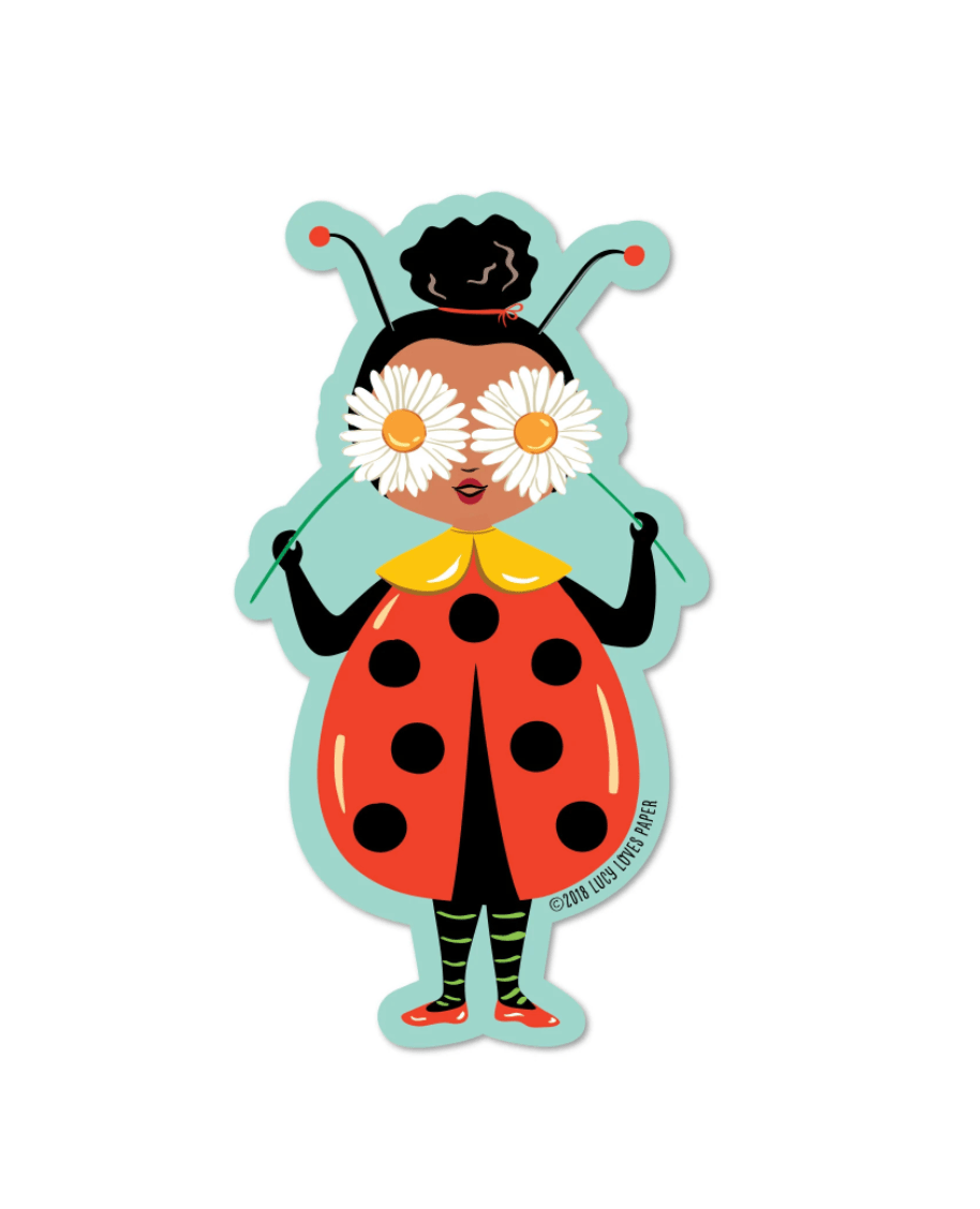 Lucy Loves Paper Sticker Lady Bug Garden Fairy Sticker