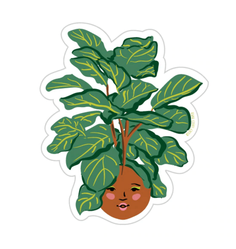 Lucy Loves Paper Sticker Plant Girl Sticker