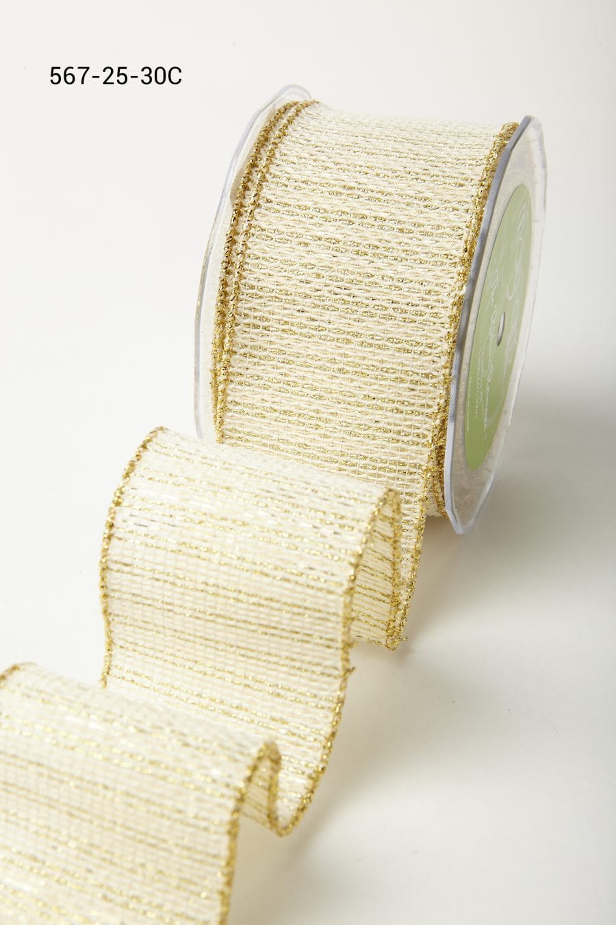 May Arts Ribbon Ribbon 2.5 Inch Metallic Tweed Ribbon with Wired Edge