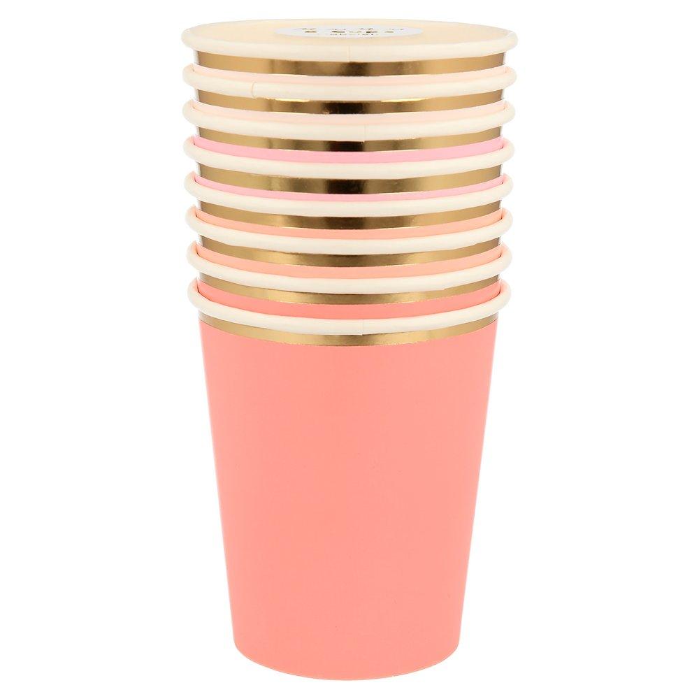 Meri Meri Party Supplies Pink Tone Cups