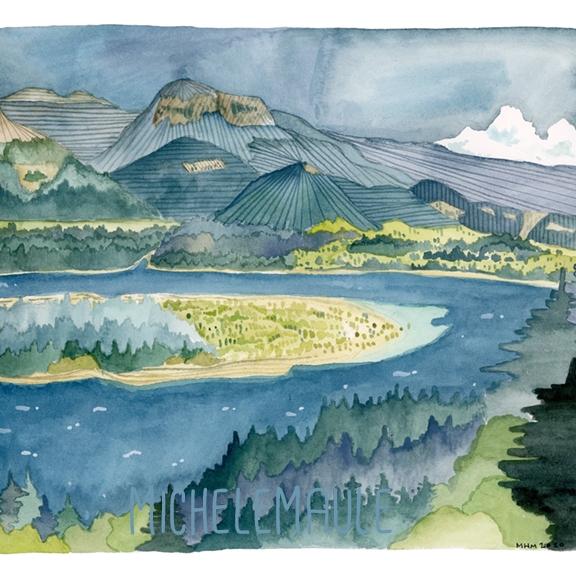 michele maule Art Print 8" x 10" Columbia River Gorge Print