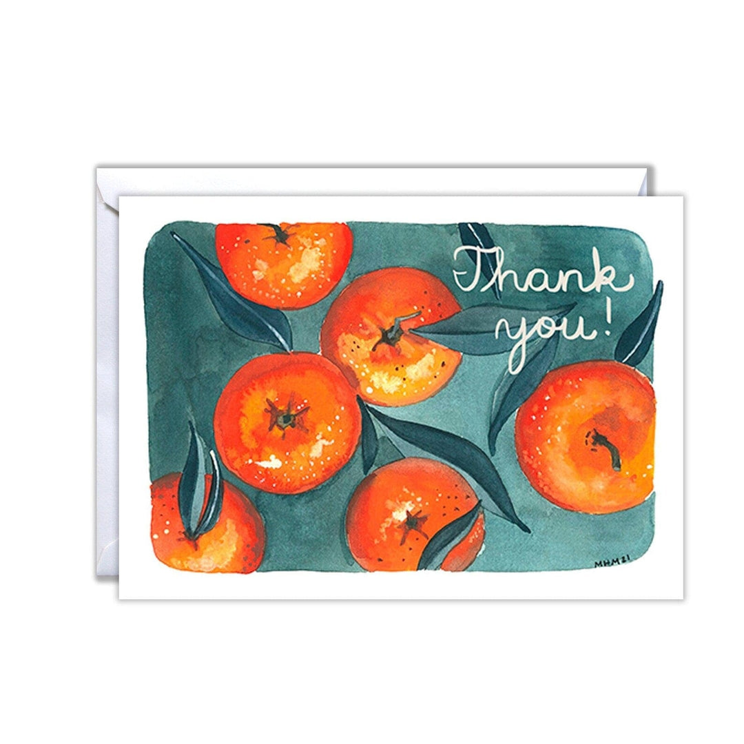 michele maule Card Tangerine Thank You Card