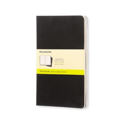 Moleskine Notebook Black / Large Moleskine Cahier Large Journals - Plain Set of 3