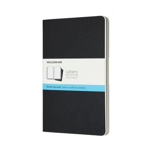 Moleskine Notebook Black Moleskine Cahier Large Soft Cover Journals - Dotted Set of 3