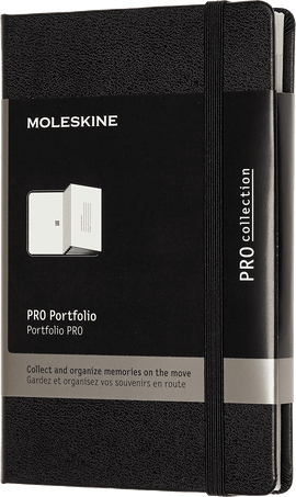 Moleskine Notepad PRO Portfolio - Black, Pocket Size, 3.5 x 5.5