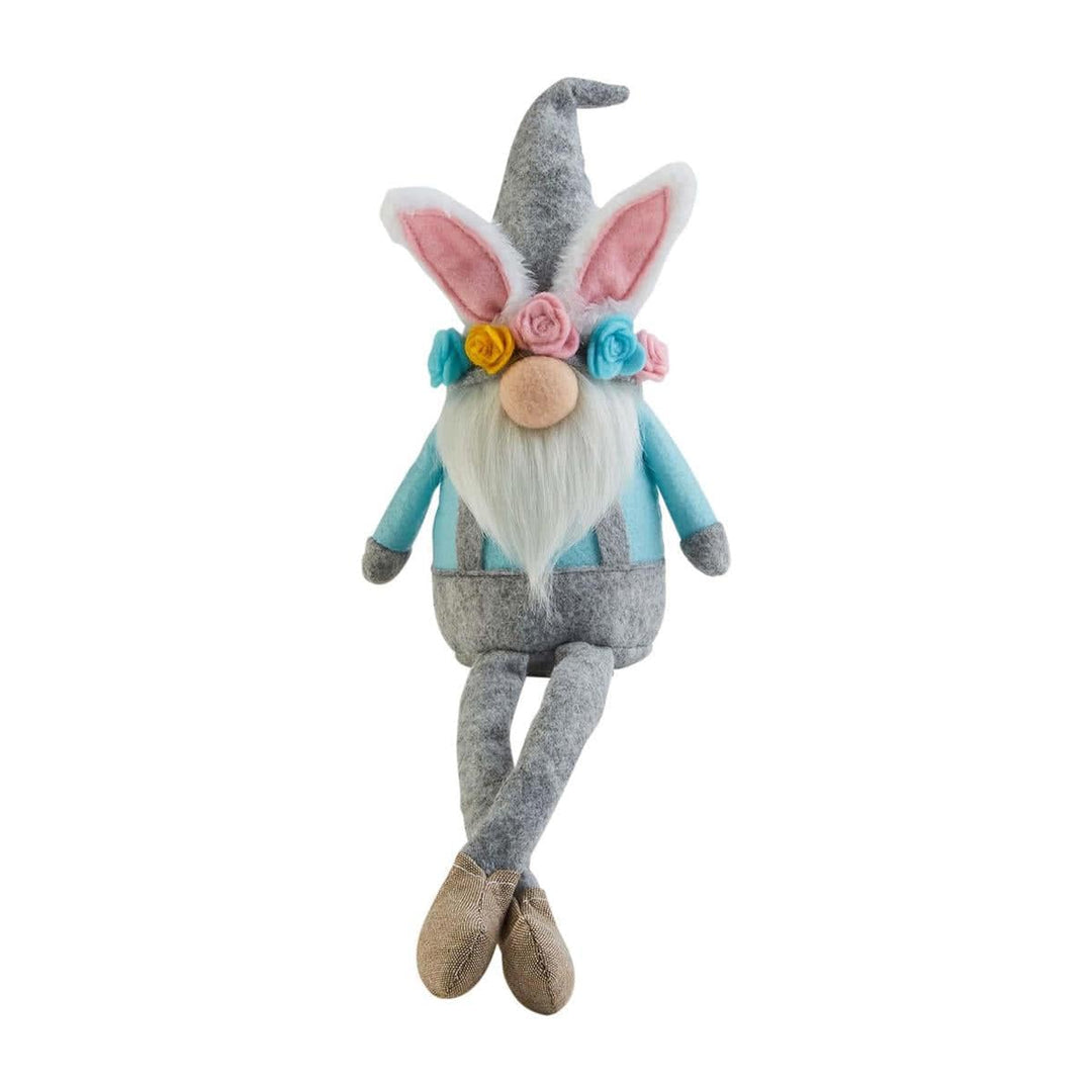 Mud Pie Figurine Flower Crown Dangle Leg Gnome