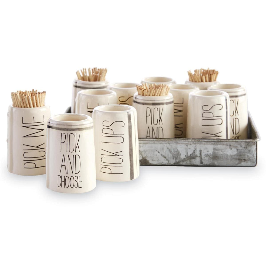 Mud Pie Kitchen Tool Bistro Toothpick Holder