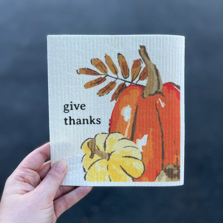 Mud Pie Sponges & Scouring Pads Give Thanks Gather Reusable Dish Cloth