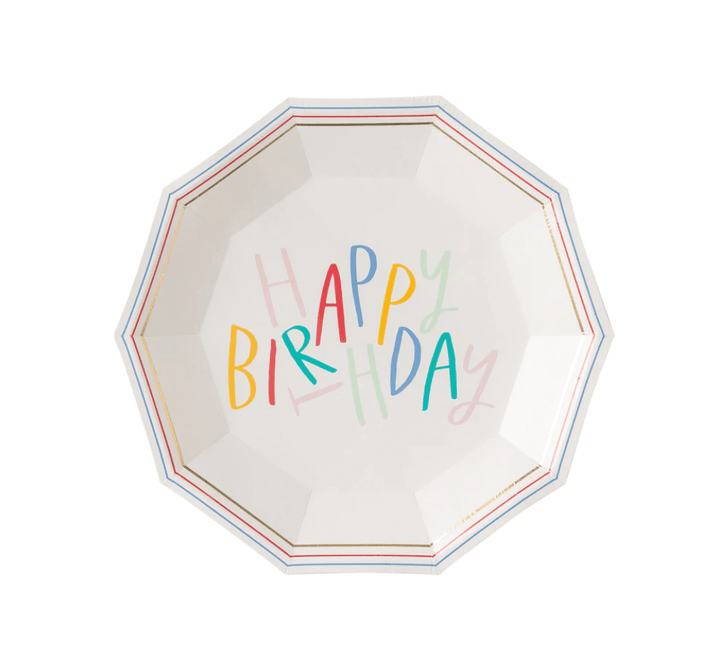 My Mind's Eye Plate Oui Party birthday Hexagon Paper Plates