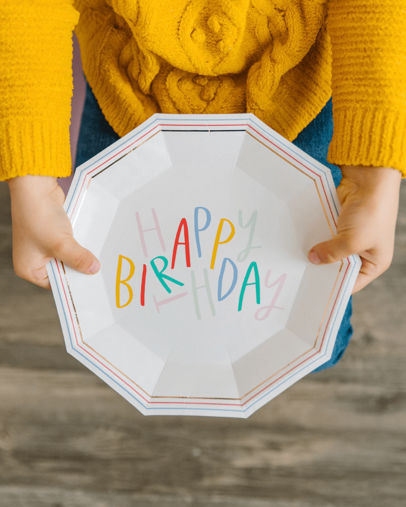 My Mind's Eye Plate Oui Party birthday Hexagon Paper Plates