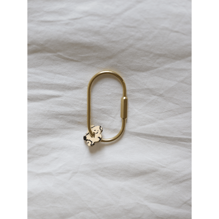 Nat + Noor key chain Brass Flower Keychain
