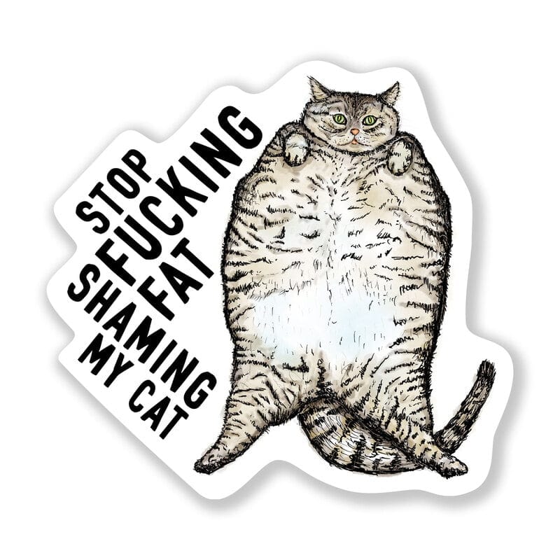 Nice Enough Sticker Fat Cat Sticker