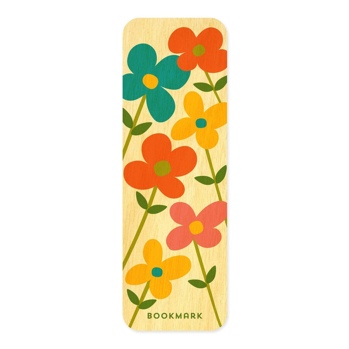 Night Owl Paper Goods Bookmark Flowers Mini Wood Bookmark