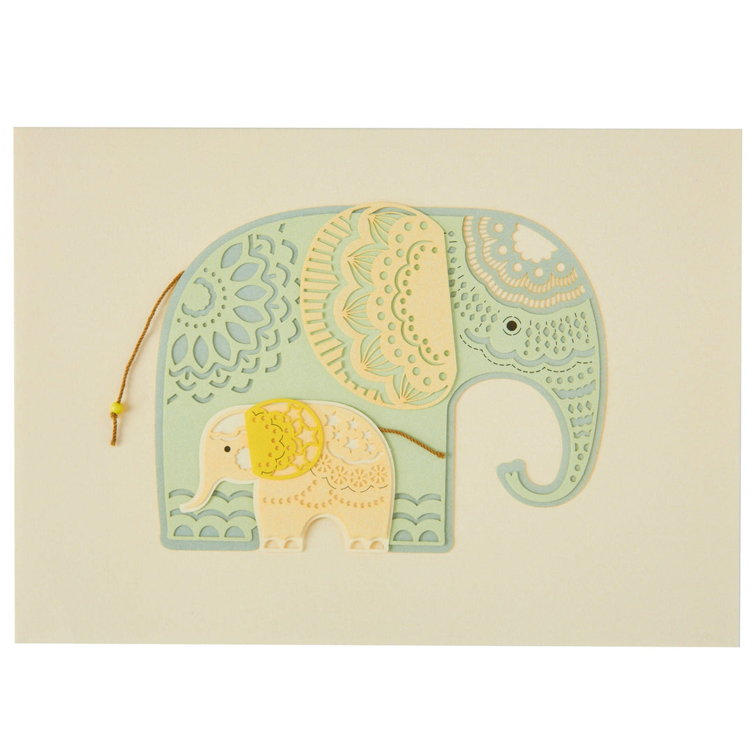 Niquea.D Card Big & Little Elephant Baby Card