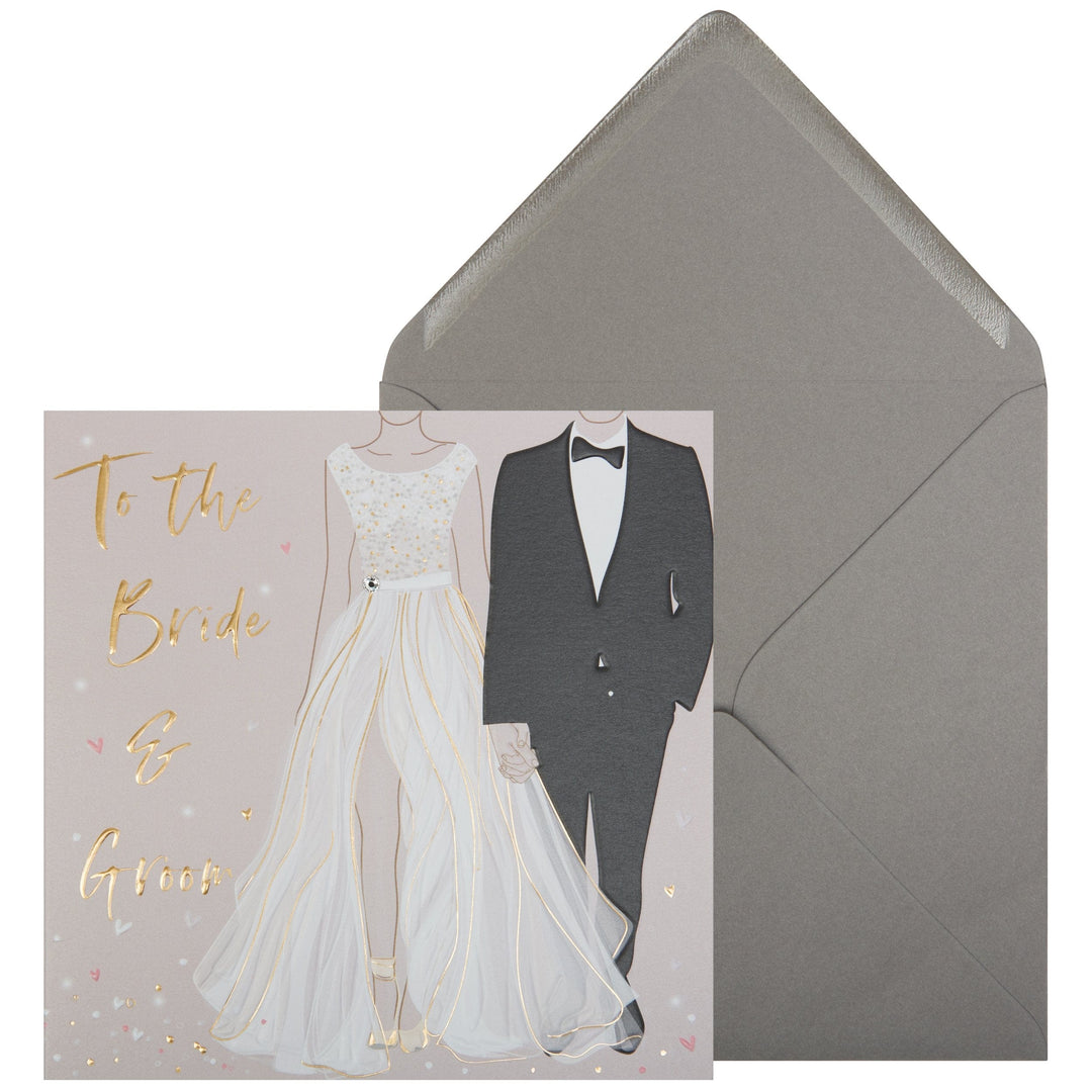 Niquea.D Card Bride & Groom Outfits Wedding Card