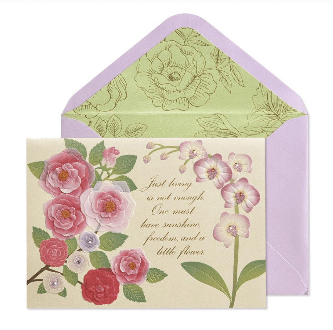 Niquea.D Card Flowers & Quote Card