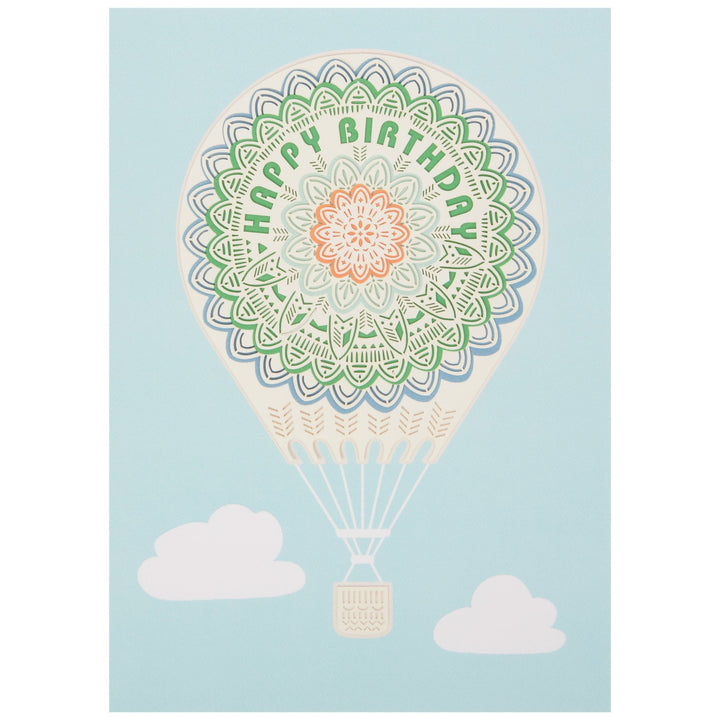 Niquea.D Card Hot Air Balloon Birthday Card