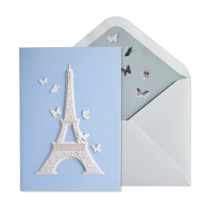 Niquea.D Card Laser Cut Eiffel Tower Birthday Card