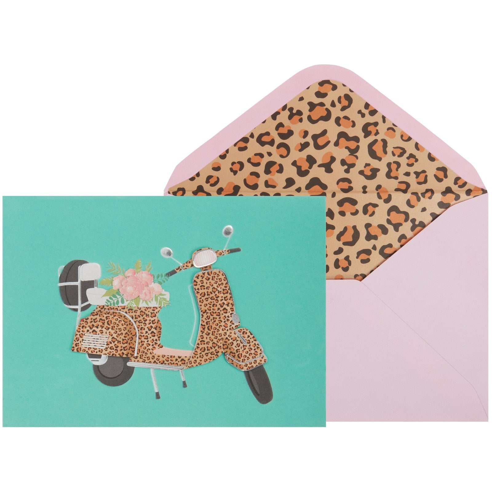 Niquea.D Card Leopard Scooter Birthday Card