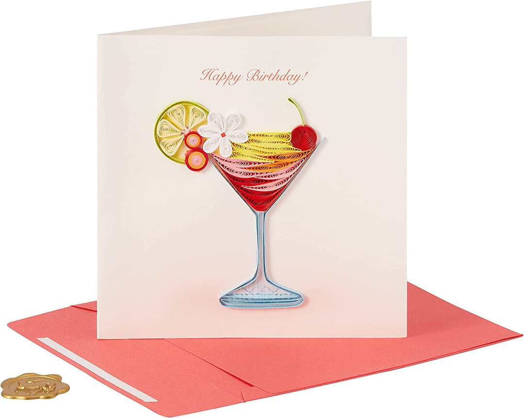 Niquea.D Card Martini Glass Birthday Card