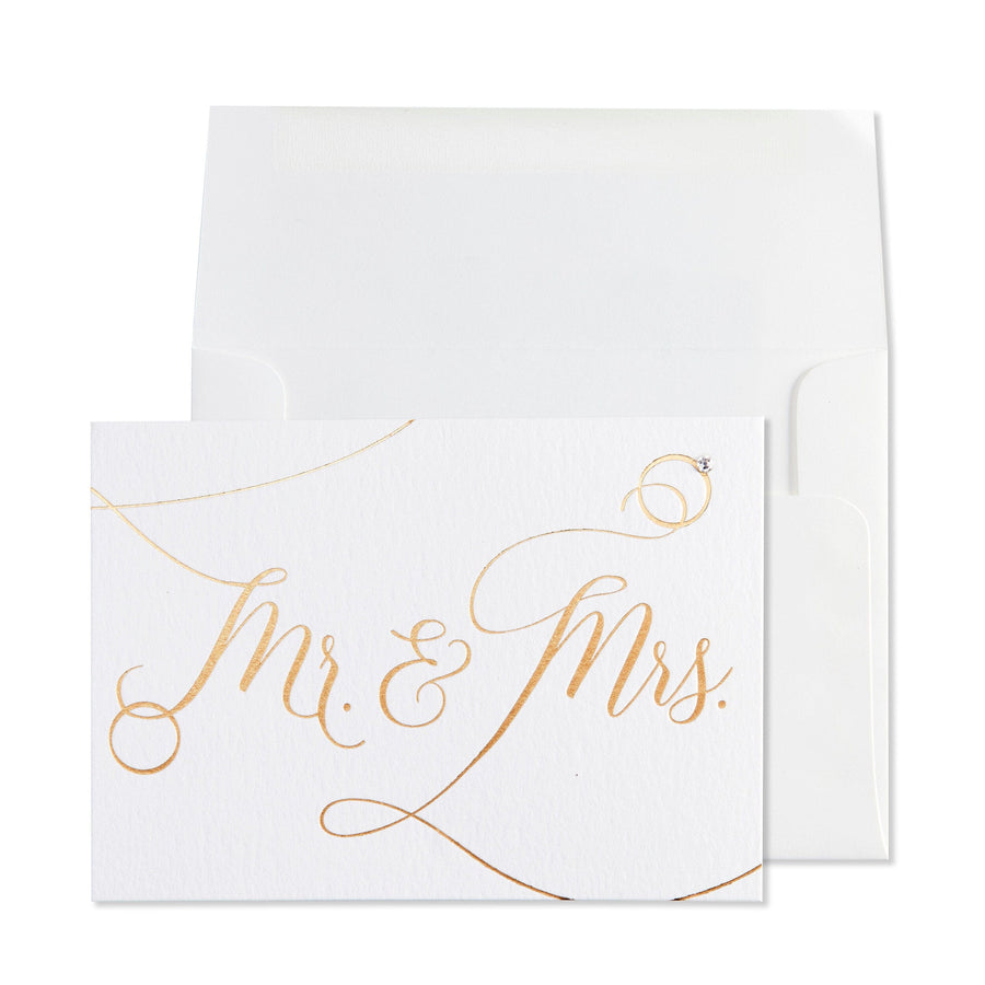 Niquea.D Card Mr & Mrs with Ring Wedding Card