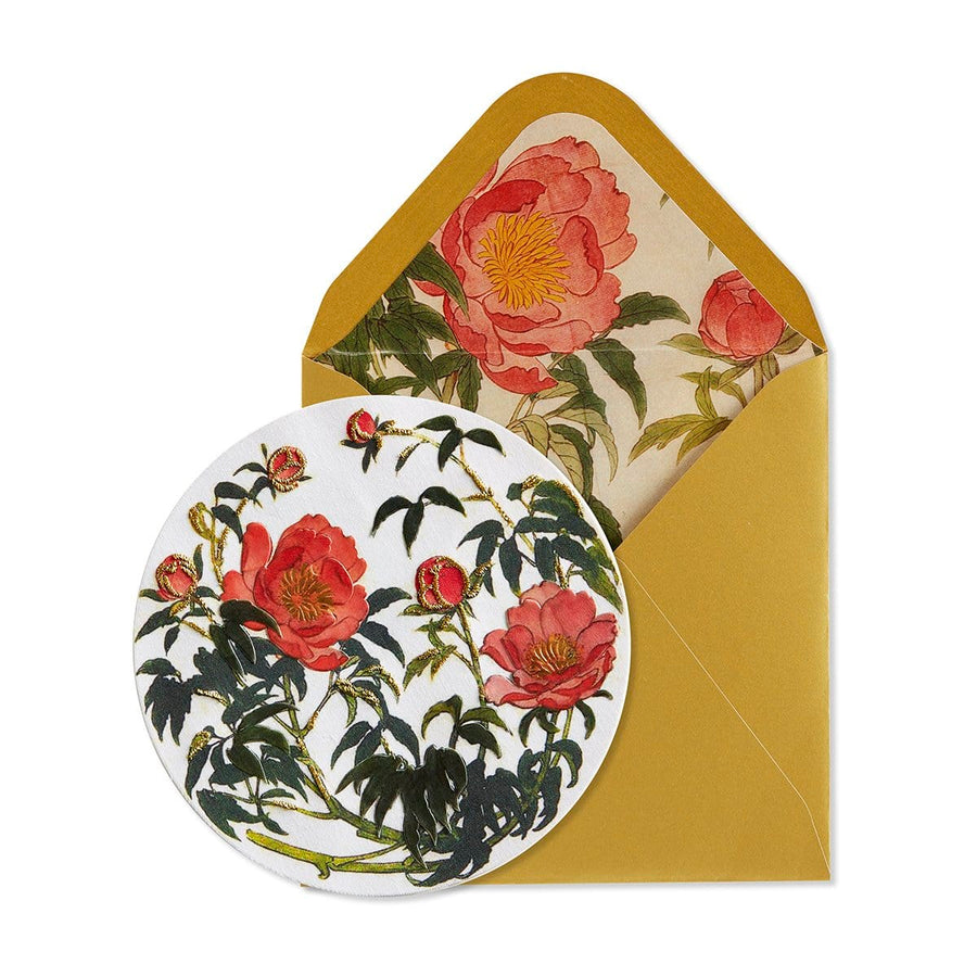Niquea.D Card Orange Flowers/Gold Embroidery Get Well Card