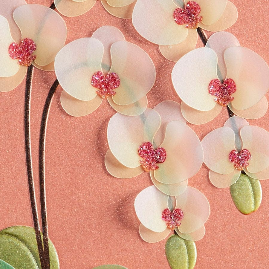 Niquea.D Card Orchids in Vase Birthday Card