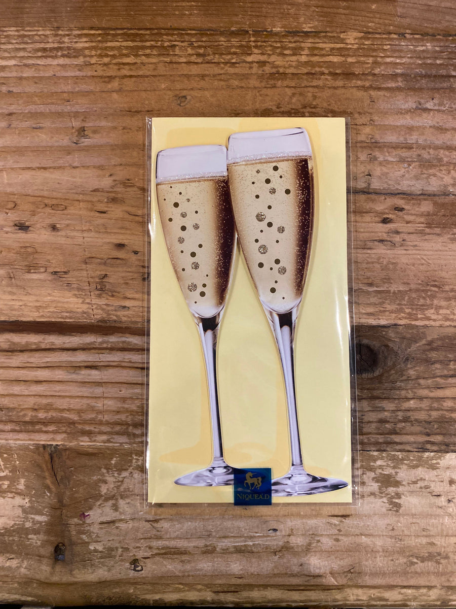 Niquea.D Card Photo Champagne Flutes Congratulations Card