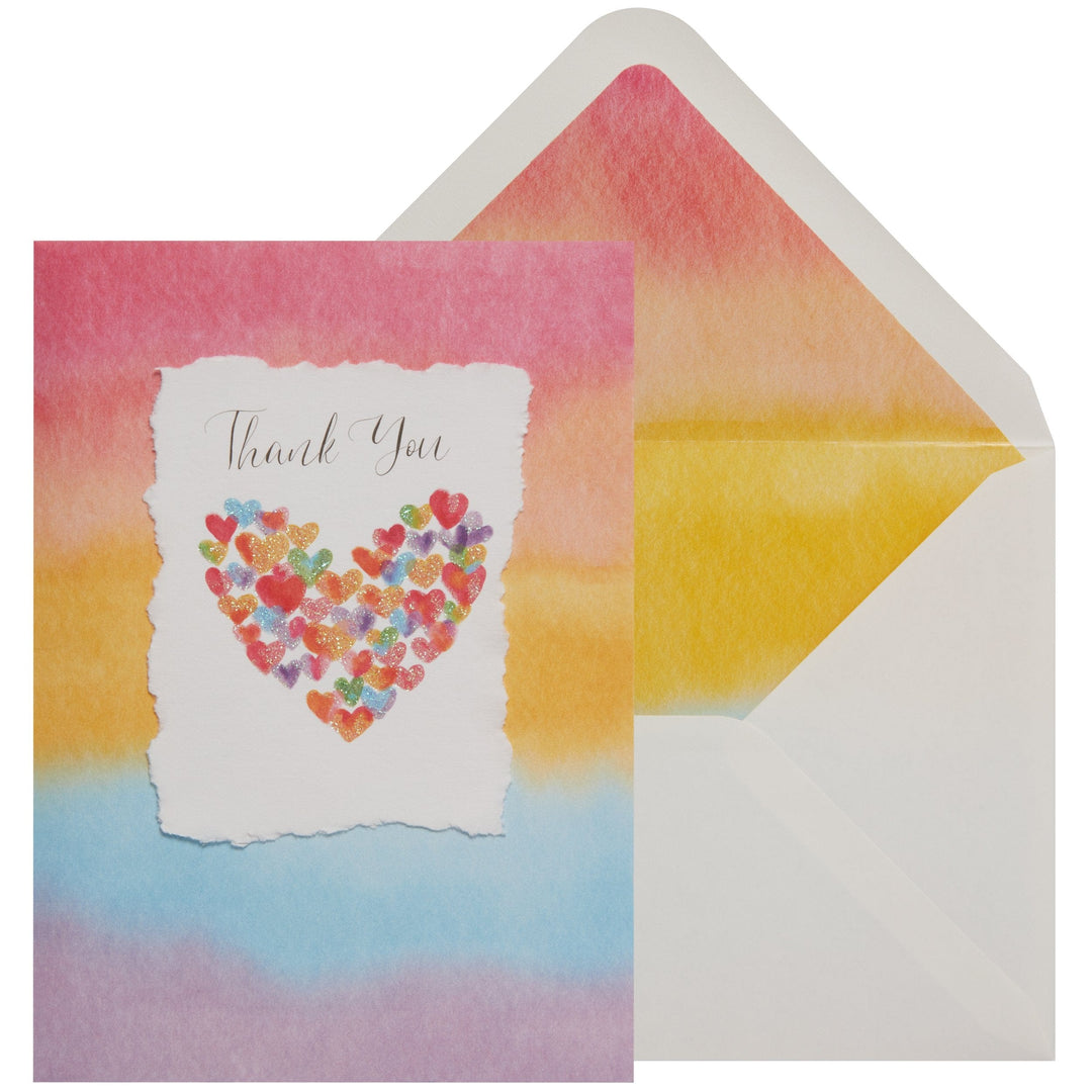 Niquea.D Card Rainbow Heart Thank You Card