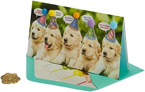 Niquea.D Card Row of Puppies Birthday Card