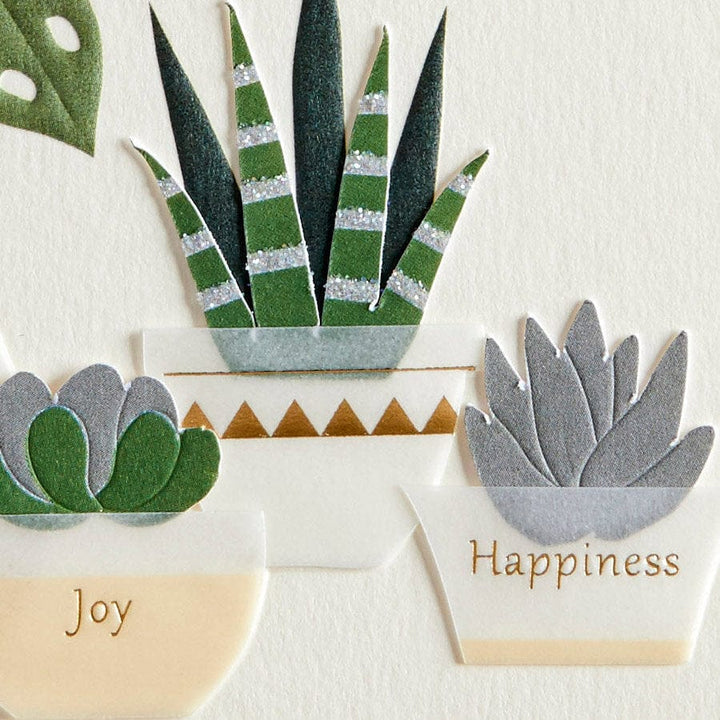 Niquea.D Card Row of Vases & Plants Birthday Card