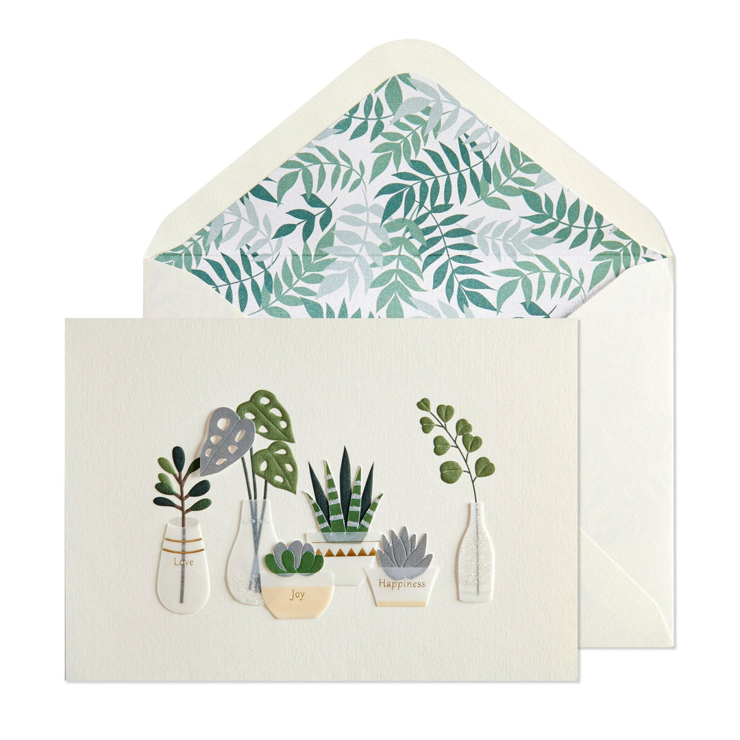 Niquea.D Card Row of Vases & Plants Birthday Card