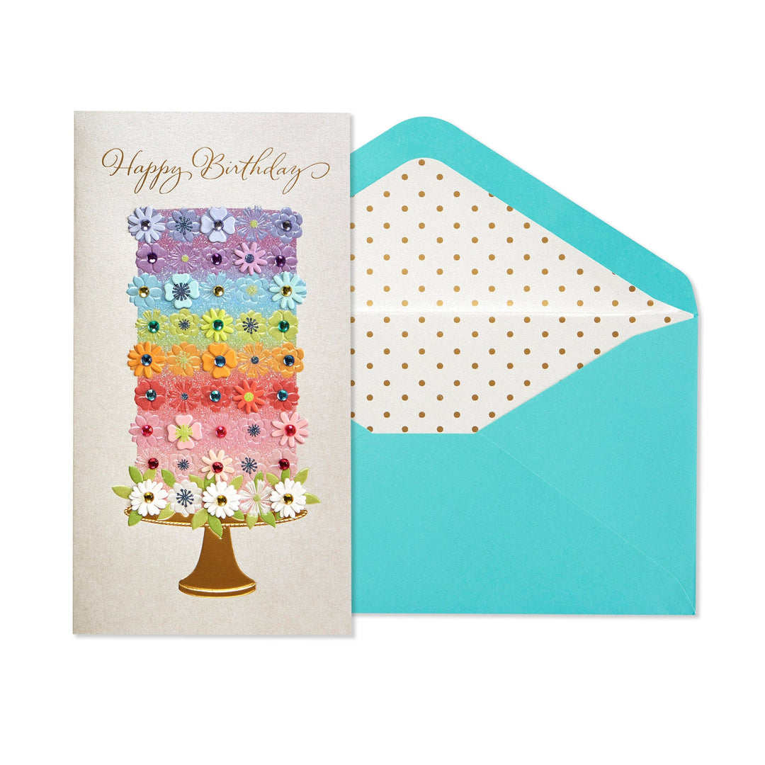 Niquea.D Card Tiered Flower Cake Birthday Card