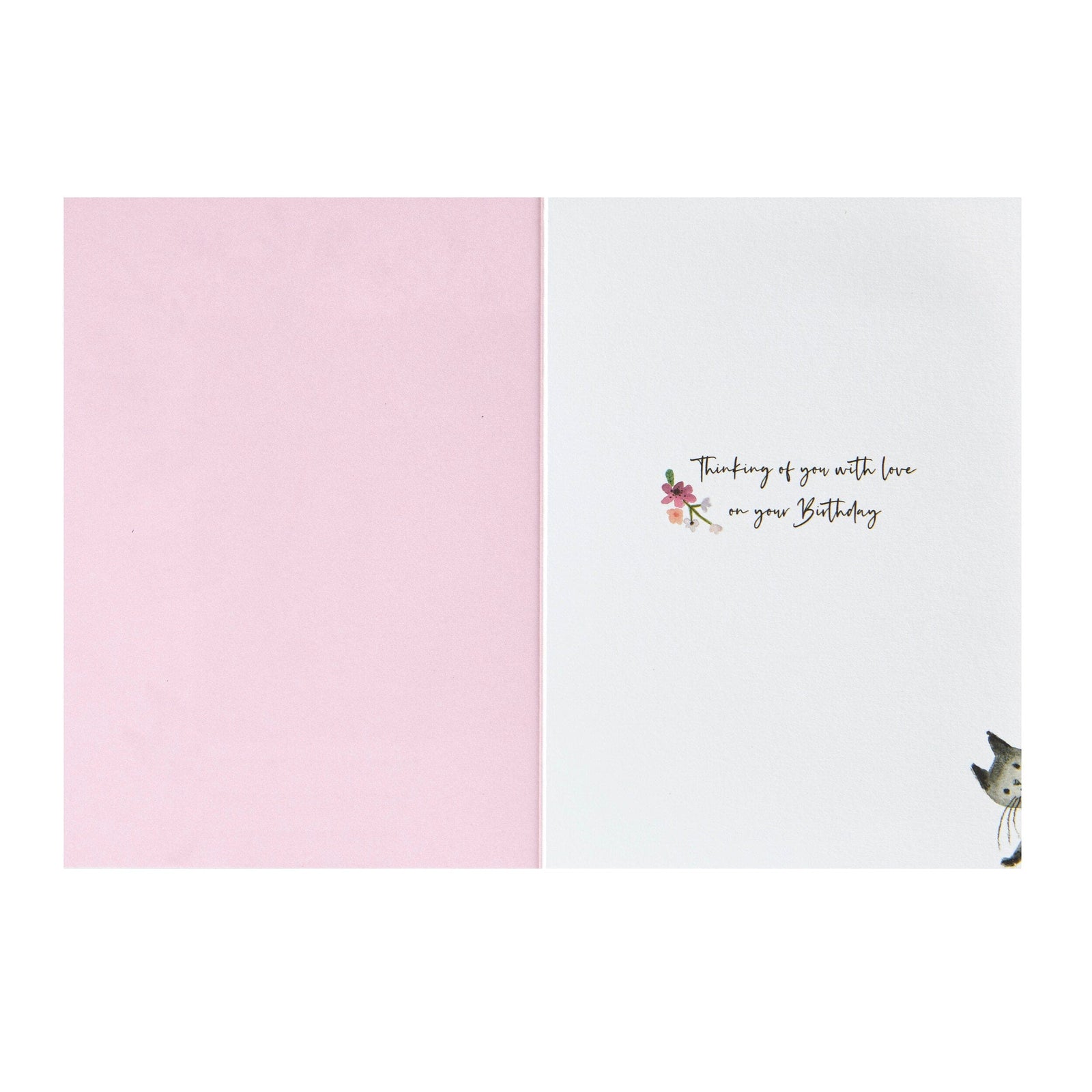 Niquea.D Card Vase with Flowers & Kitty Birthday Card