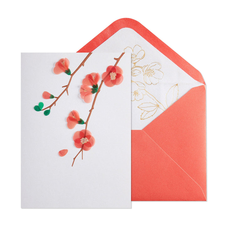 Niquea.D Card Vellum Quince Branches Blank Card