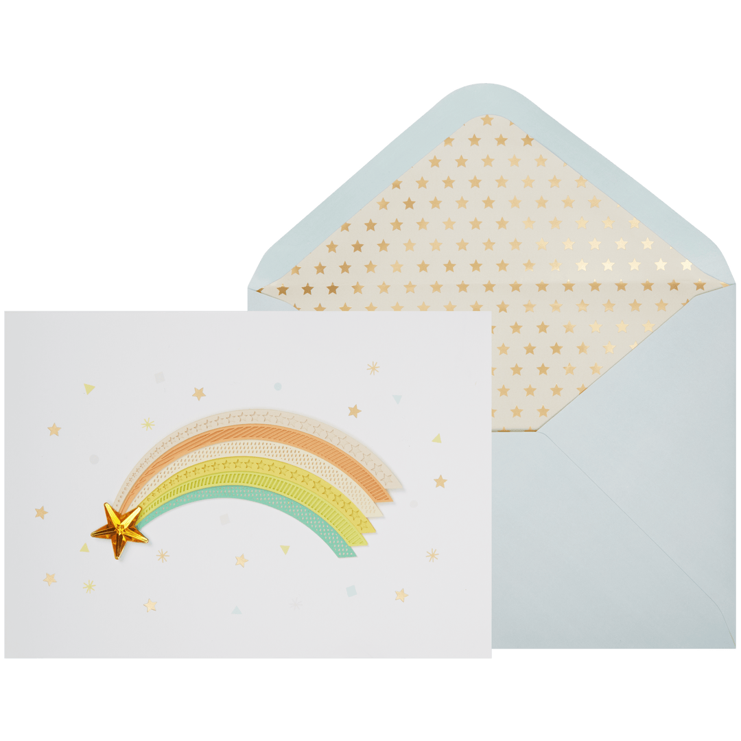 Niquea.D Shooting Star Rainbow Birthday Card