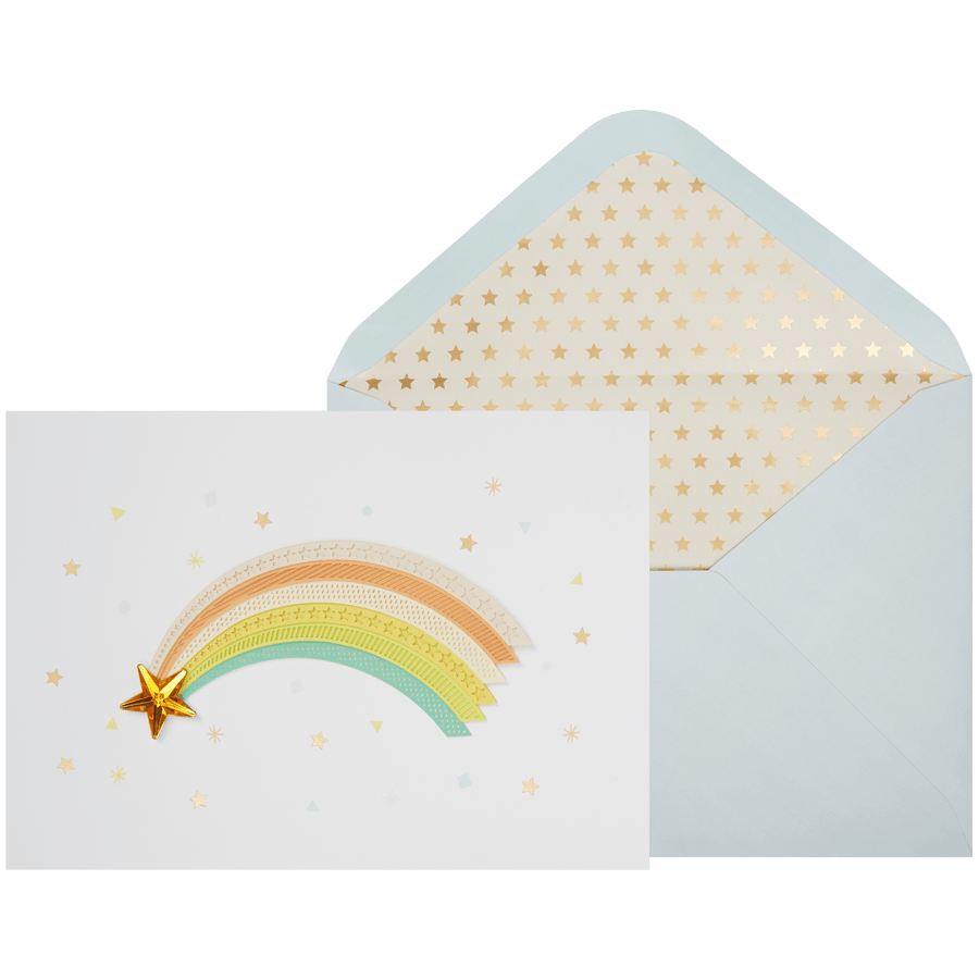 Niquea.D Shooting Star Rainbow Birthday Card