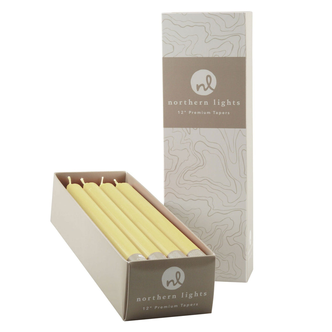 Northern Lights Candle 12" Premium Tapers - Custard