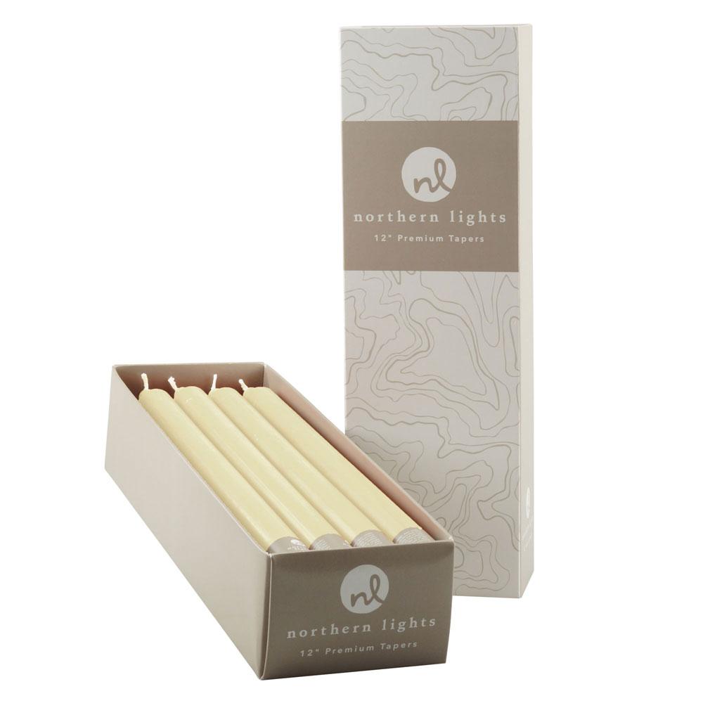Northern Lights Candle 12" Premium Tapers - Ivory