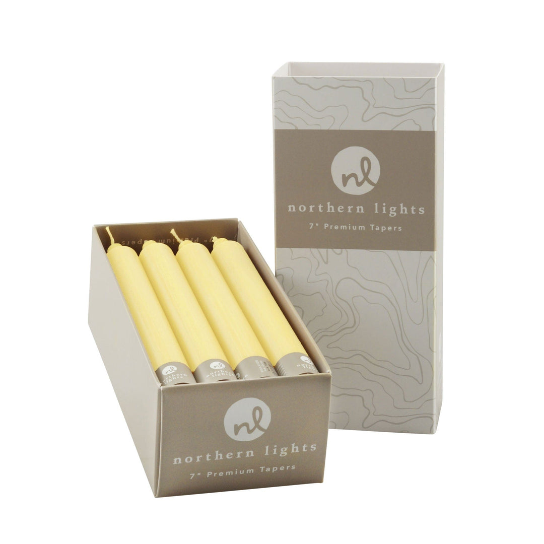 Northern Lights Candle 7" Premium Tapers - Custard