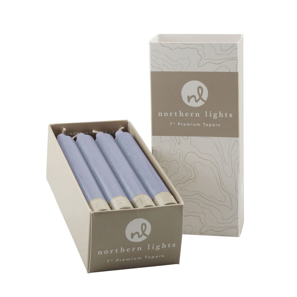 Northern Lights Candle 7" Premium Tapers - Prairie Blue