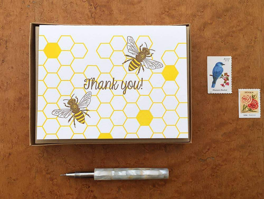 Noteworthy Paper & Press Boxed Card Set Honey Bees Thank You Card - Boxed Set of 6