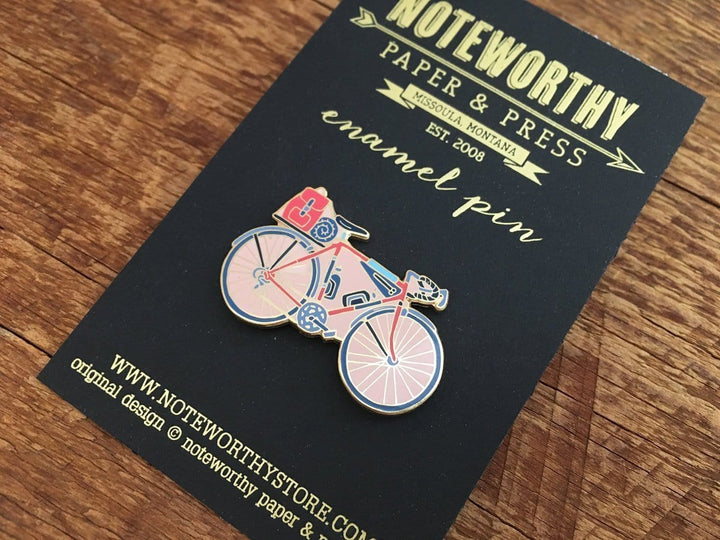 Noteworthy Paper & Press Pin Bicycle Enamel Pin