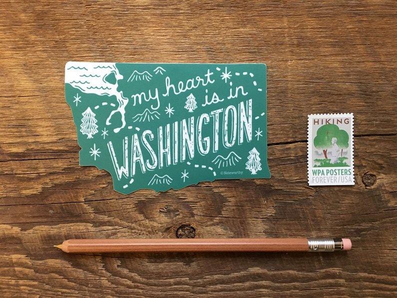 Noteworthy Paper & Press Sticker Washington Sticker