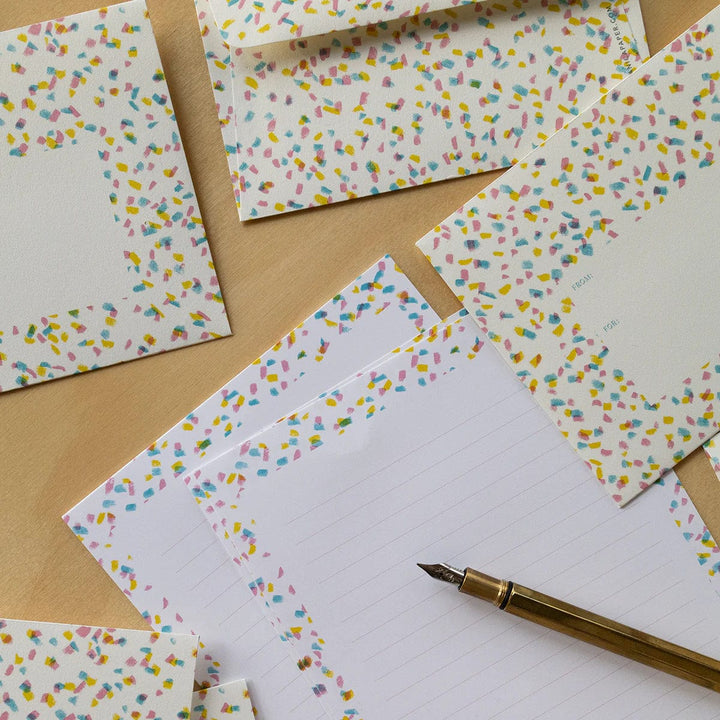 Oana Befort Stationery Set Letter Writing Set - Confetti