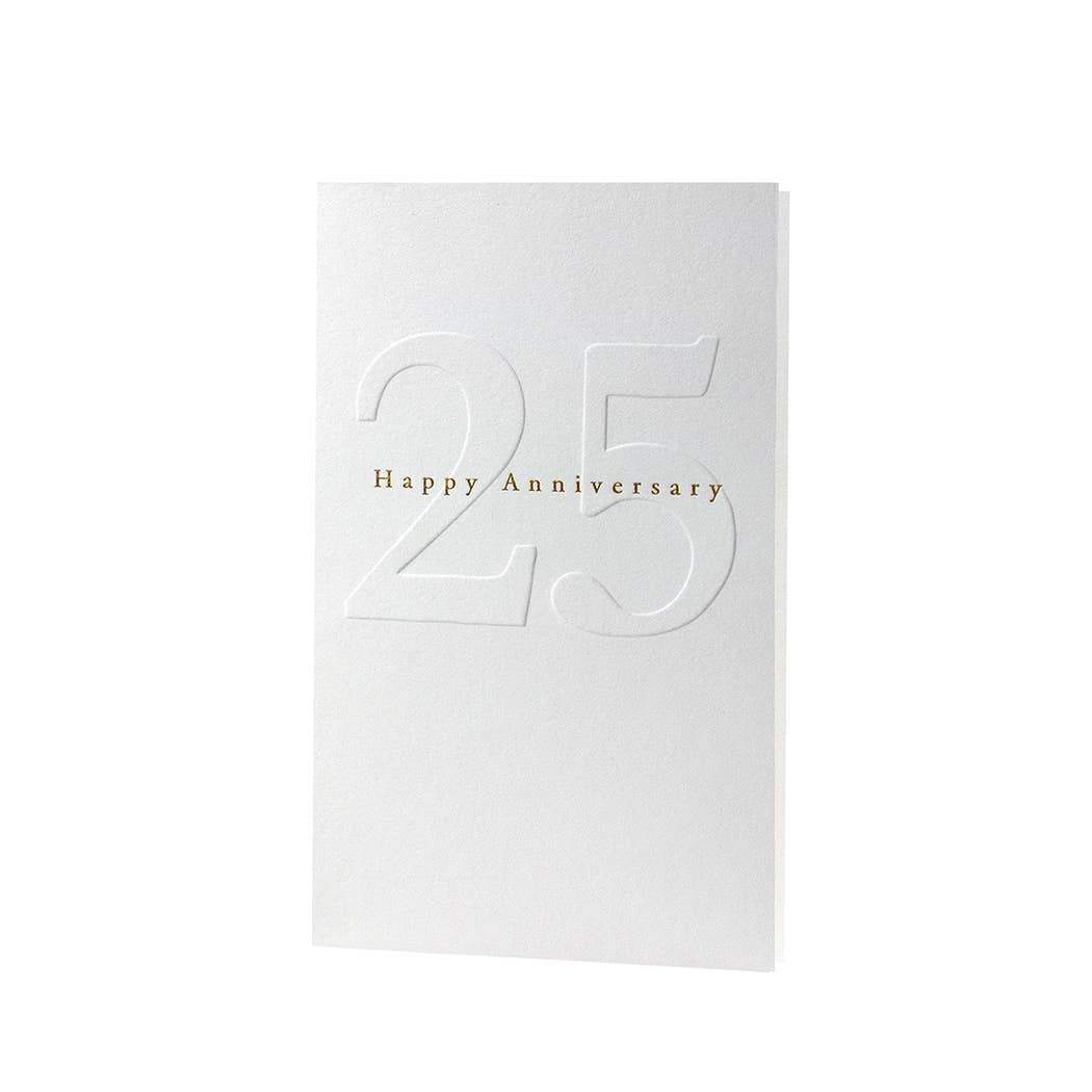 Oblation Papers & Press Card Happy 25th Anniversary Gilded Age Card