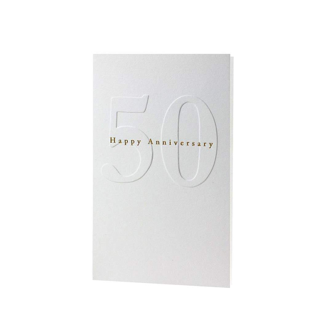 Oblation Papers & Press Card Happy 50th Anniversary Gilded Age Card