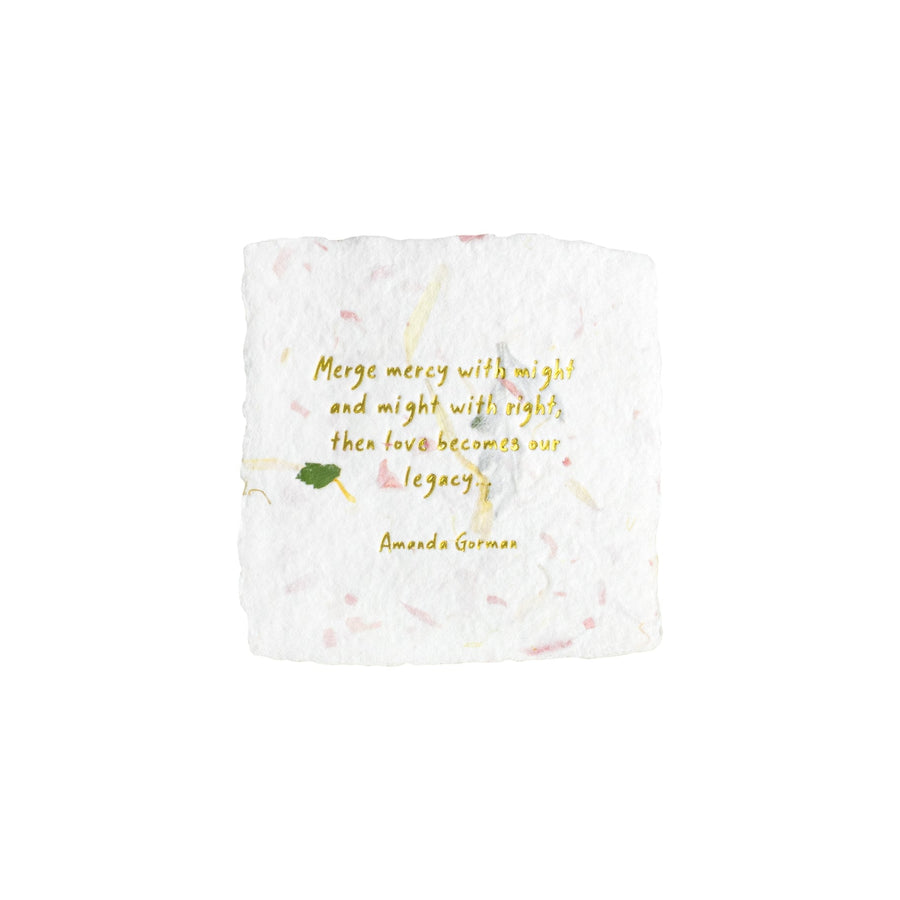 Oblation Papers & Press Enclosure Card Amanda Gorman Quote Petite Handmade Paper