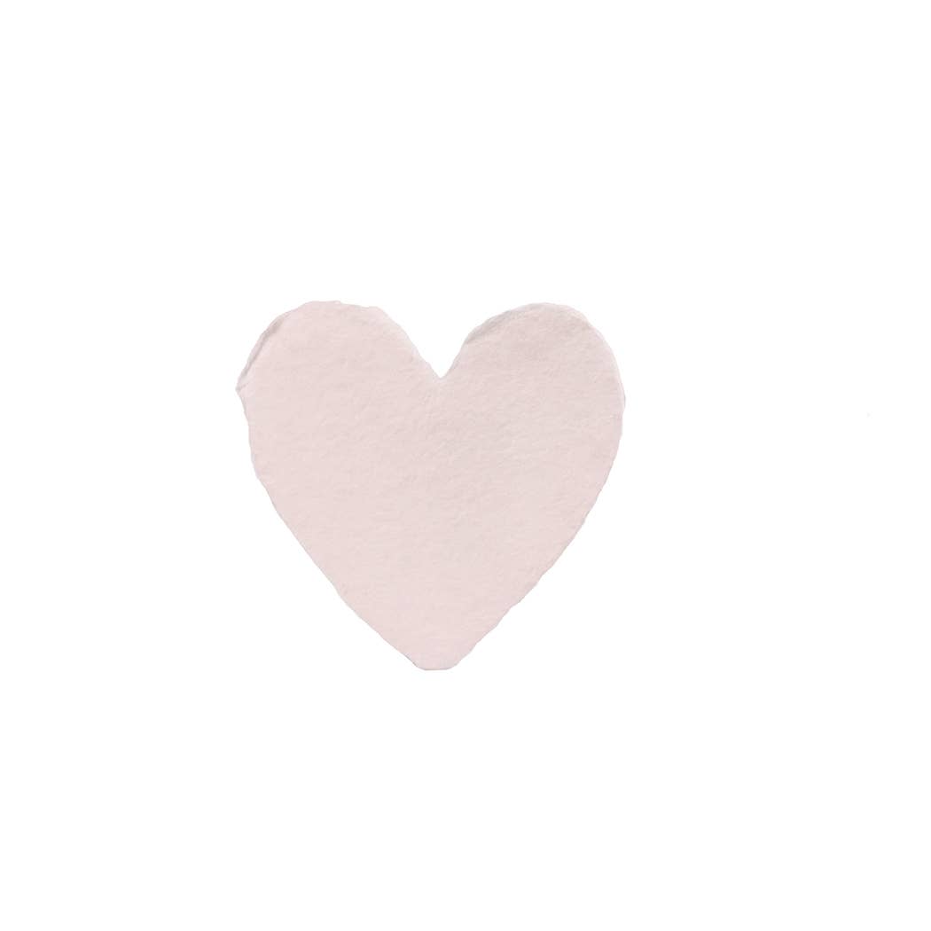 Oblation Papers & Press Enclosure Card Blush Petite Handmade Paper Heart