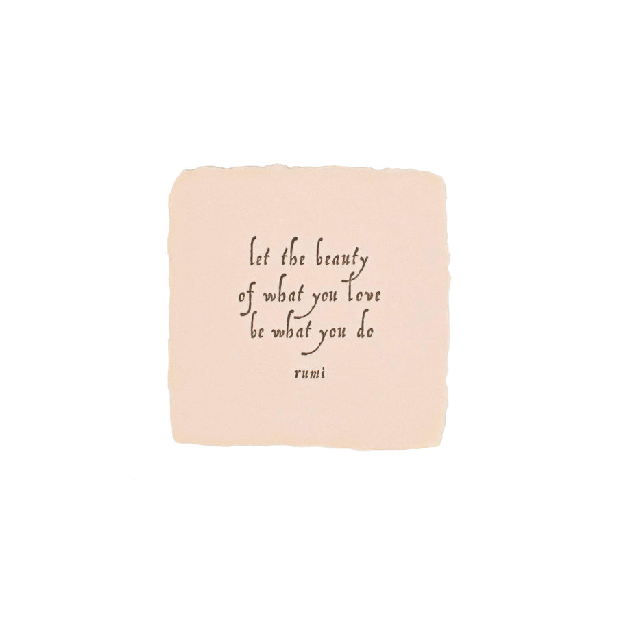Oblation Papers & Press Enclosure Card Rumi Quote Petite Handmade Paper